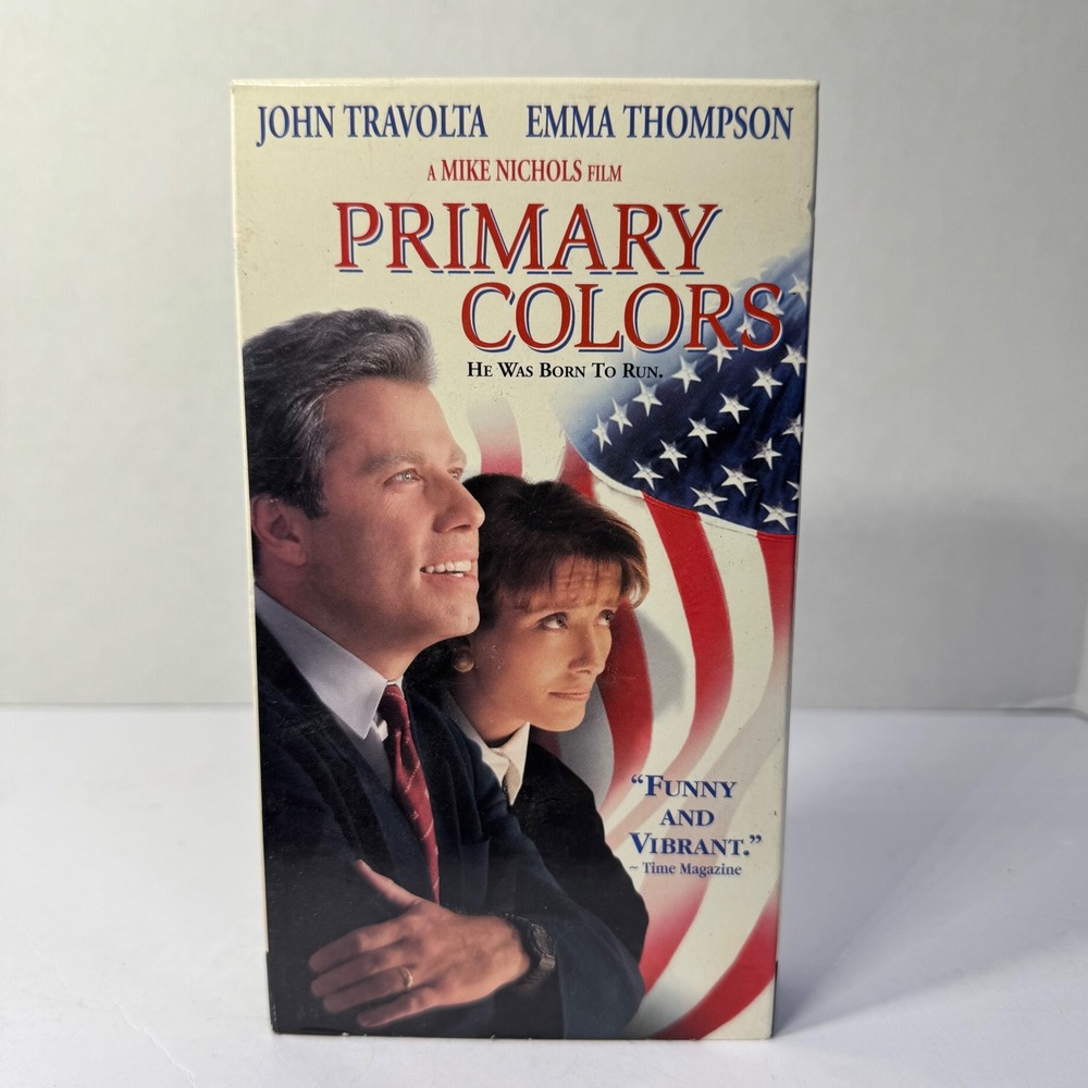 Primary Colors VHS 1998 John Travolta Emma Thompson Political Comedy Drama Movie